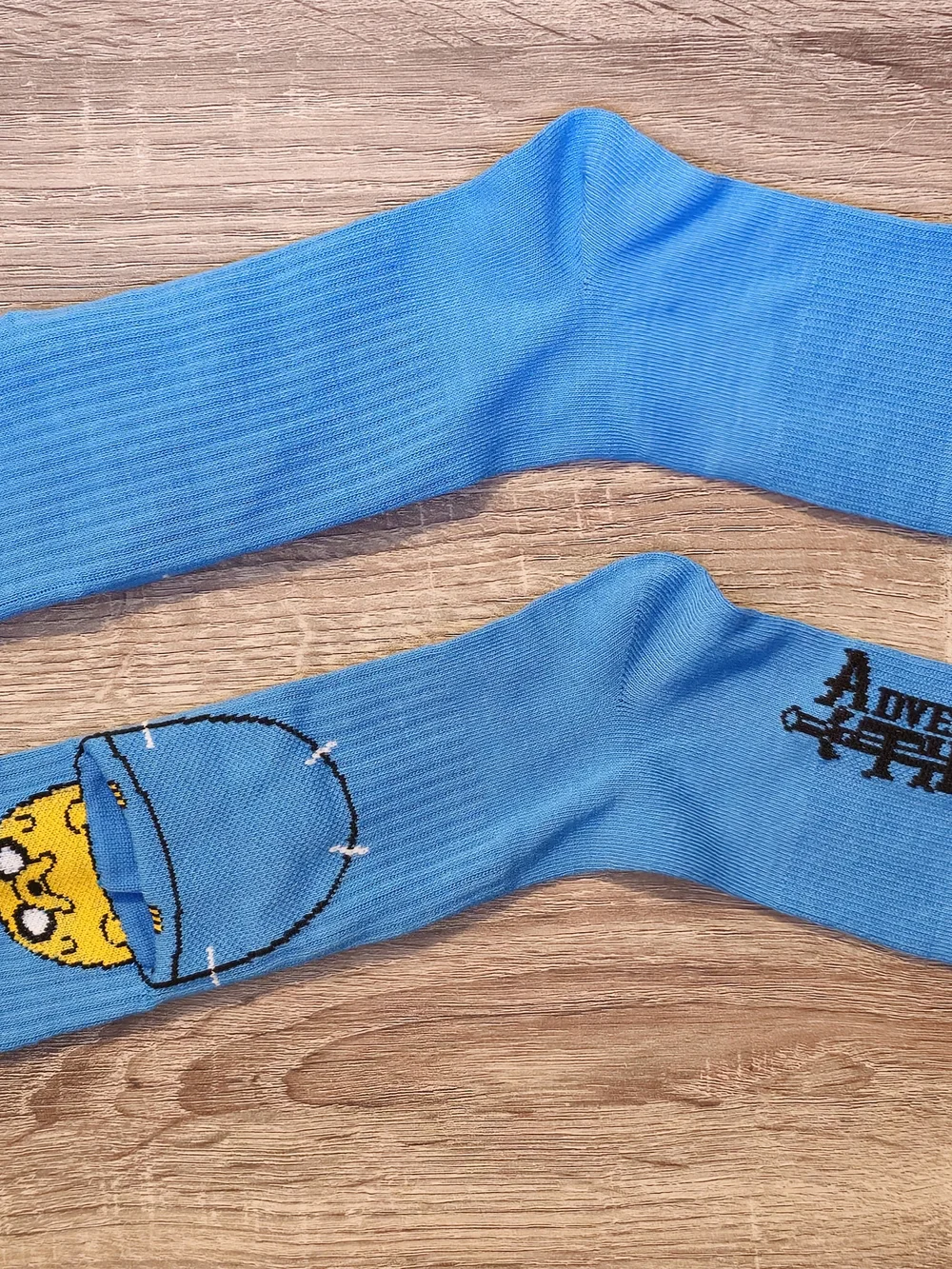 Adventure Time Jake Pocket Blue Crew Socks